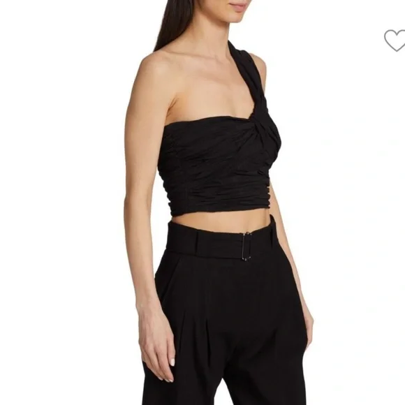 NWOT A.L.C. Women’s Apollo Linen One Shoulder Top Summer Vacation Resort Luxe - Picture 11 of 11